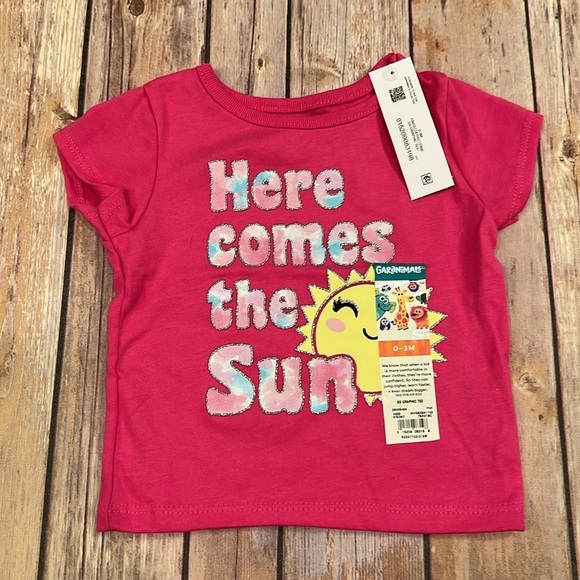TWIN BUBDLE! 💕 Granimals girls “Here Comes The Sun” graphic tee. 0-3 month. - Picture 4 of 6